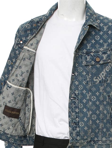 lv supreme 牛仔夹克|supreme louis vuitton trucker jacket.